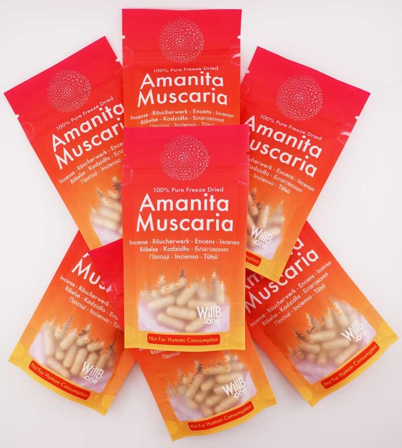 Big Packs 10-20 grams, Incense Powder or Incense Capsules - 100% Amanita Muscaria